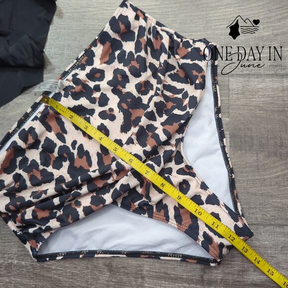 Adisputent Flounce High Waist Bikini Swimsuit Size M - Picture 6 of 7